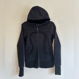 Lululemon Hoodie Womens 4 Black Scuba Jacket Full Zip Thumb Holes